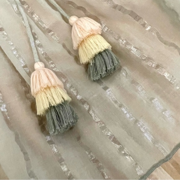 Anthropologie PQ Briar Shimmer Tiered Cover Up Maxi Dress - Picture 4 of 10